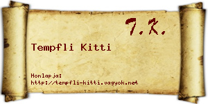 Tempfli Kitti névjegykártya